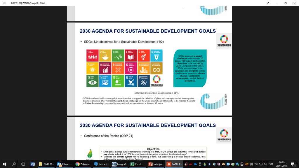 Milenijumski vs SDG Milenijumski ciljevi razvoja čine osam ciljeva koje su svih 191 zemalja članica Ujedinjenih nacija dogovorile da pokušaju da ostvare do 2015. godine.