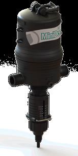 Uređaj radi na principu injektora u širokom području tlaka vode i omogućava miješanje u omjeru od 2-20 %.