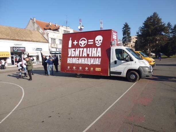 У оквиру ове кампање Агенција за безбједност саобраћаја је обезбиједила караван возило, које се кретало кроз Републику Српску (од Бања Луке до Требиња), промовишући кампању.
