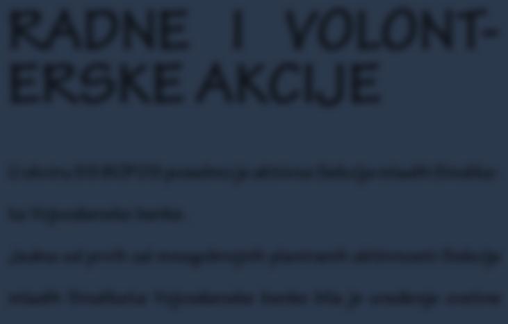 RADNE I VOLONT- ERSKE AKCIJE U