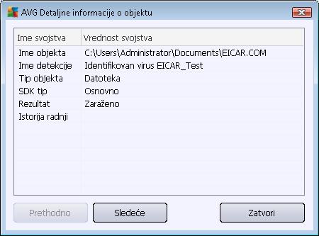 o Potencij alno opasan obj ekat - objekat je označen kao potencijalno opasan, ali nije zaražen (na primer, možda sadrži makroe); ovo je samo upozorenje o Da bi se operacij a dovršila, potrebno j e da