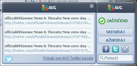 Sledite vezu Pogledaj sve AVG Twitter vesti da otvorite vaš Web pregledač u novom prozoru, i bićete preusmereni direktno na