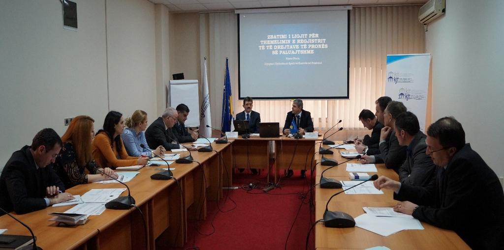 Implemetacija Zakona o osnivanju registra prava na nepokretnostima 27 januara 2015, Kosovski Institut za Pravosudje je realizovao trening u gradjanskom polju na temu Implemetacija Zakona o osnivanju