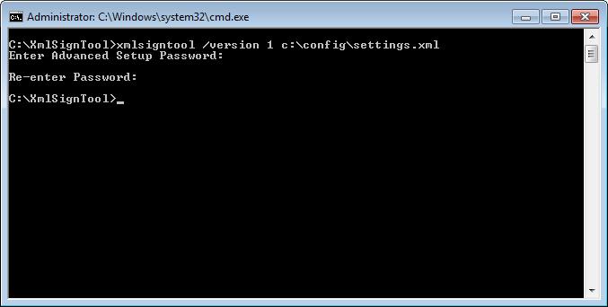 Primjer Naredba izvoza postavki: ecmd /getcfg c:\config\settings.xml Naredba uvoza postavki: ecmd /setcfg c:\config\settings.xml Potpisivanje konﬁguracijske datoteke.xml: 1.