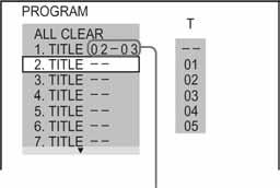 Programirani naslovi, poglavlja i zapisi se prikazuju u odabranom redoslijedu. 7 Pritisnite H za početak programirane reprodukcije. Započinje programirana reprodukcija.