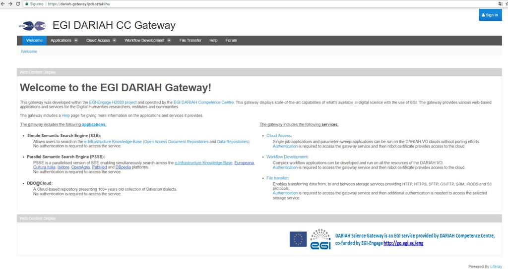 DARIAH znanstveni portal Link: https://dariah-gateway.