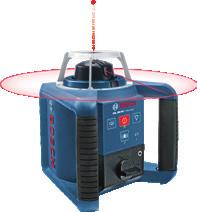 14 Rotacioni laseri 0601061600 GRL 250 HV Precizan rad zahvaljujući funkciji upozorenja od šoka kod vibracija; Jednostavan način korišćenja zahvaljujući funkciji jednog dugmeta i samoobjašnjivom