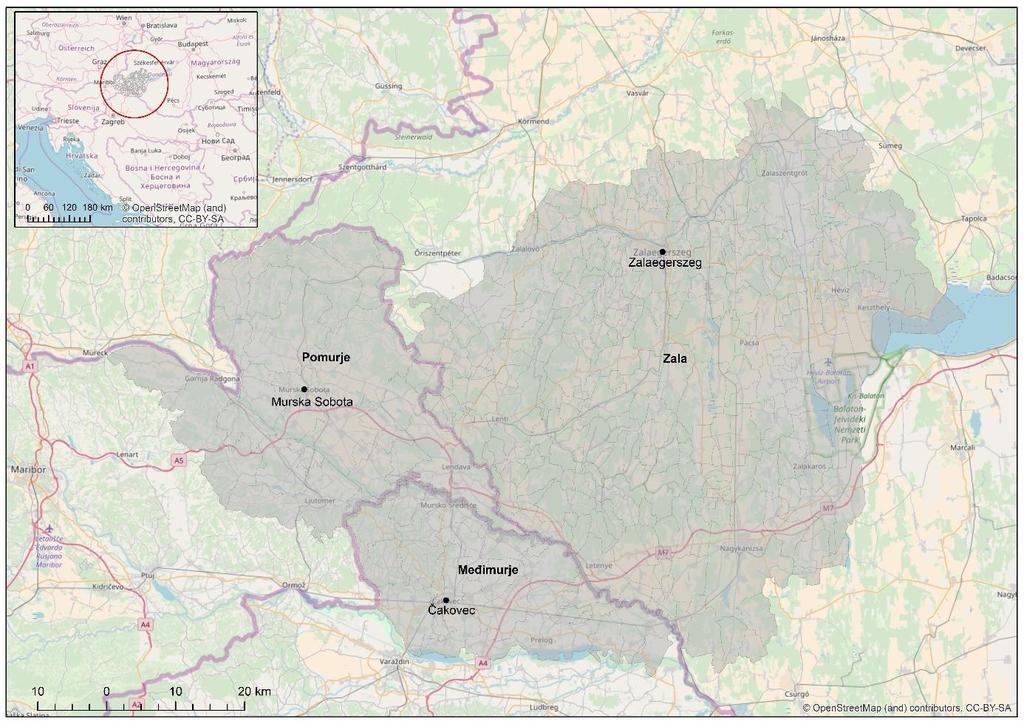 statistike država je podijeljena na dvanaest statističkih regija od kojih je jedna istraživana regija Pomurje. Sl.1.