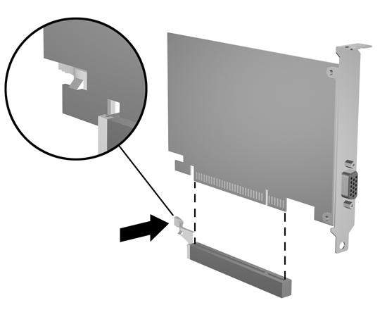 Slika 2-11 Uklanjanje standardne PCI kartice za proširenje c.