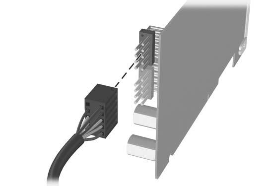d. Ako uklanjate čitač medijskih kartica, iskopčajte USB kabl iz PCI kartice. Slika 2-19 Iskopčavanje kabla za čitač medijskih kartica 8.