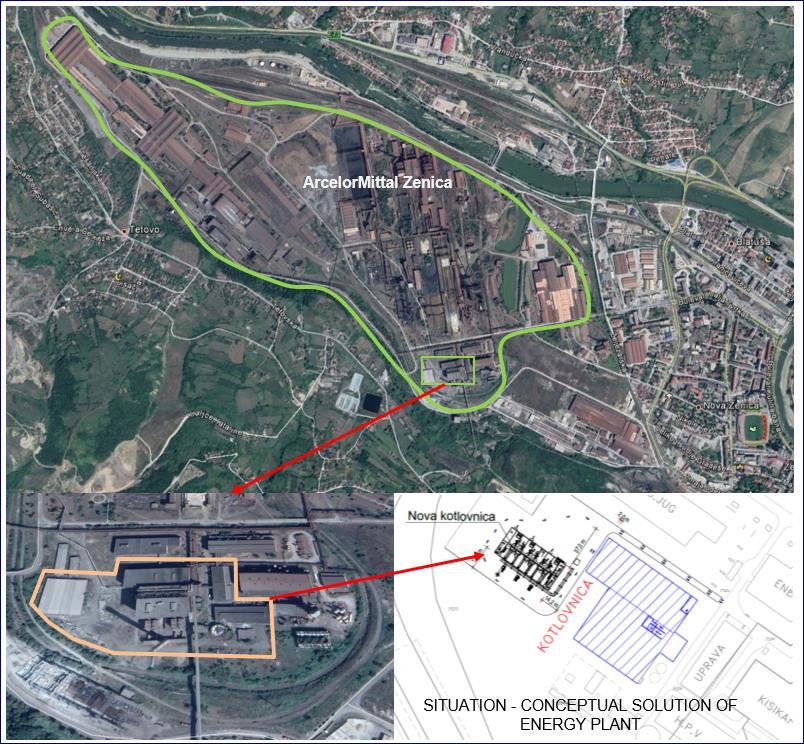 1 UVOD I OPIS PROJEKTA ArcelorMittal Zenica ("AMZ") provodi u partnerstvu sa Gradom Zenica i drugim međunarodnim partnerima novi projekt zamjene postojećeg Postrojenja za proizvodnju toplinske i
