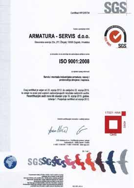 CERTIFIKATI ISO 9001:2008 - upravljanje
