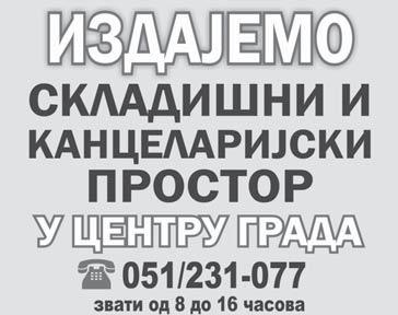 26 ~etvrtak, 26. februar 2015. GLAS SRPSKE Preduze}e za usluge u vazdu{nom saobra}aju "Aerodromi Republike Srpske" a.d. Bawaluka Na osnovu ~lana 26. stav 1.