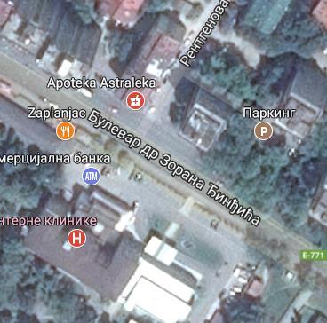 Oznaka mernog mesta: NMT-1 Bulevar dr Zorana Đinđića