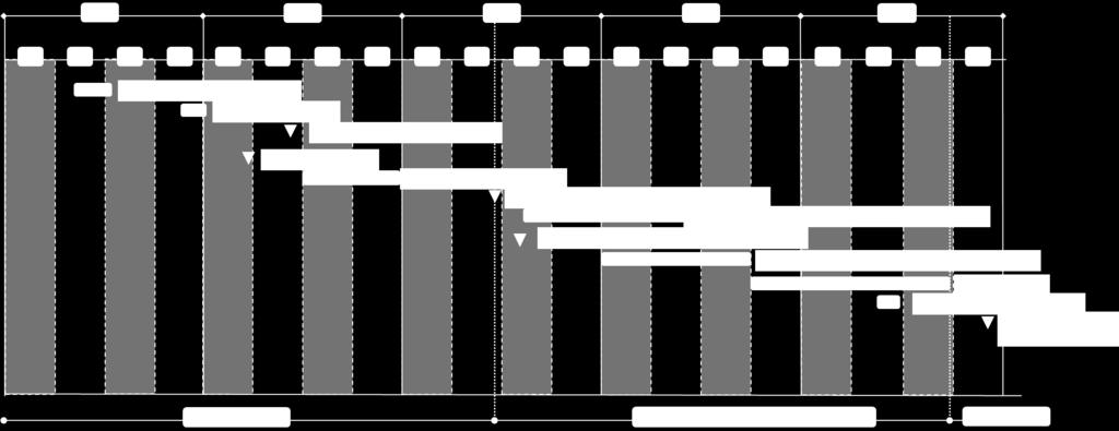 Slika 2-12 Okvirni vremenski plan projekta (faze