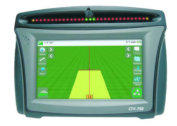 4.5. Trimble CFX 750 Trimble CFX 750 je sustav za navigaciju sa zaslonom osjetljivim na dodir, koji pruža navigaciju, olakšava upravljanje i omogućuje precizno obavljanje poljoprivrednih radova.