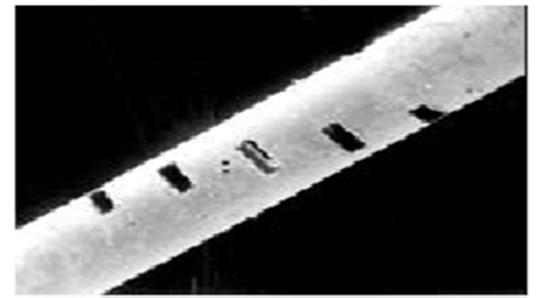 x 20 µm u akrilnim optičkim vlaknima promjera 100