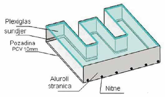 brušeni zlato brušeno Aluminijumske trake služe za izradu 3D slova i ostalih 3D objekata.