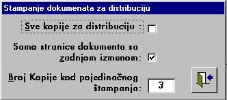 Napomena: (1) Pomoću dugmeta Zaduţenej po org. jedinicama otvara se nova maska (slika 7.10), koja omogućava pregled svih dokumenata, koje je zaduţila izabrana organizaciona jedinica.