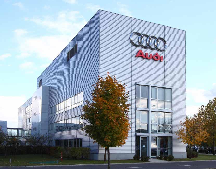 Audi Hungaria Zrt. Gyor, Mađarska Logističke hale AUDI HUNGARIA Zrt. počevši od 1993. razvija i proizvodi motore za AUDI AG i ostale proizvodne kompanije Volkswagen koncerna.