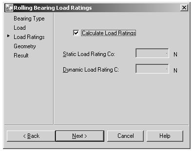 Slika 3.Dijalog Rolling Bearing Load Ratings Figure 3.
