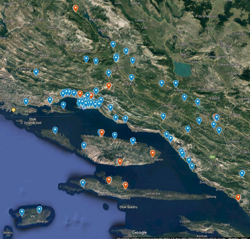 Splitsko-dalmatinska županija druga je po veličini županija (14 045 km²) kako po broju stanovnika (454 798), tako i po broju