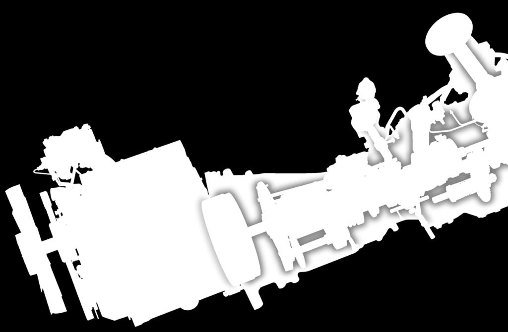 Dyna-4 (16x16) dostupan je na svim modelima MF 5700 (vidi stranicu 14) Hidraulička spojka kardana osigurava jednostavan rad i dug životni vijek Zupčasti prijenosnik s mjenjačom za potpuno obrtanje s