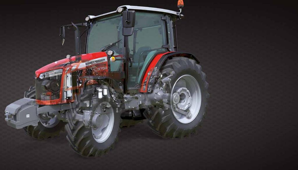 03 Prava kombinacija traktora i utovarivača Vaš traktor može se opremiti da u potpunosti bude tvornički pripremljen za MF utovarivač. Detalje vidi na str.