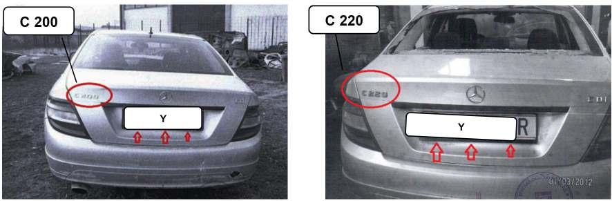 Osven u oznakama na zadnjem poklopcu, kako i konstrukcija auspuha gledano spoljašno oba vozila su identična (Slika 9). Slika 9.
