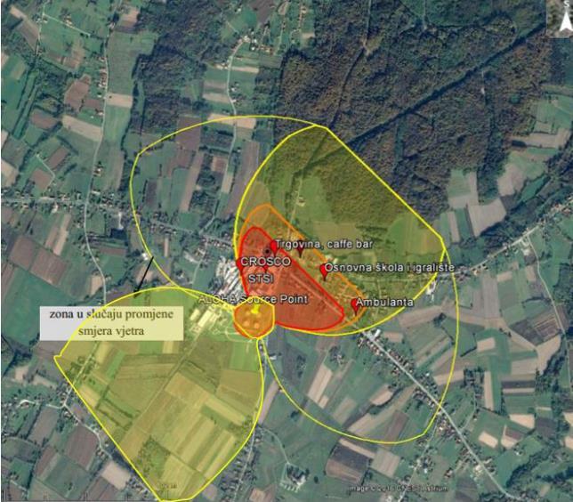 Na skladišnom prostoru ukupno je instalirano šest nadzemnih spremnika za sirovu naftu i mješavinu nafte i plinskog kondenzata, od čega su četiri (R-1, R-2, R-3 i R-4) grupirani i nalaze se unutar