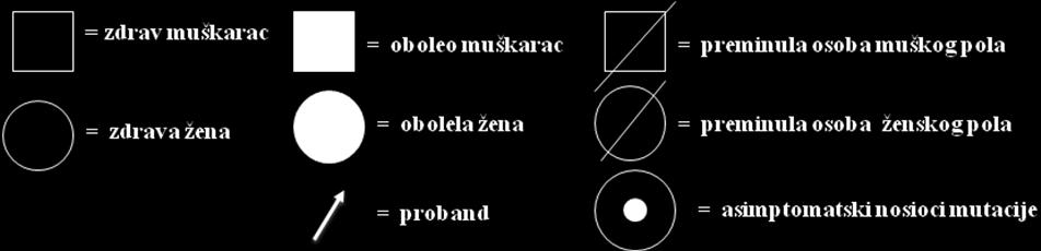 Rođeni brat (II4), kao i dva brata od tetaka (II5 i II6) ispoljavali su značajne izmene ponašanja sa početkom oko 45. godine života.