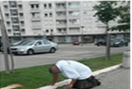 (Slika -6, Uklanjanje trave sa betona) Čišćenje lišća