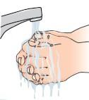 C) Priprema otopine za injekciju, korak po korak 1 - Temeljito operite ruke sapunom i