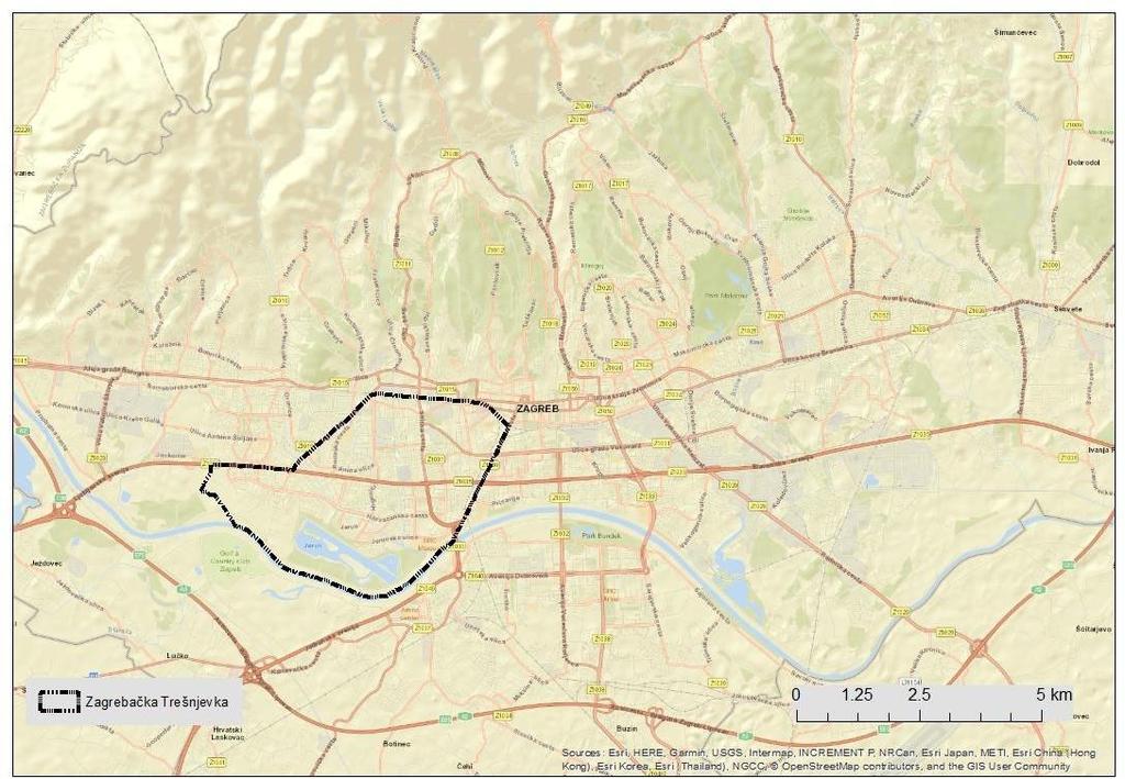 1.5. Prostor i trajanje istraživanja Prostor istraživanja obuhvatio je zagrebačku Trešnjevku koja se sastoji od dvije gradske četvrti, Trešnjevke sjever i Trešnjevke jug (sl. 1).