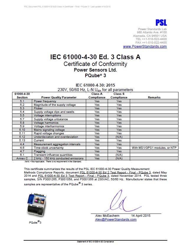 Slika 4 Primjer certifikata o sukladnosti prema