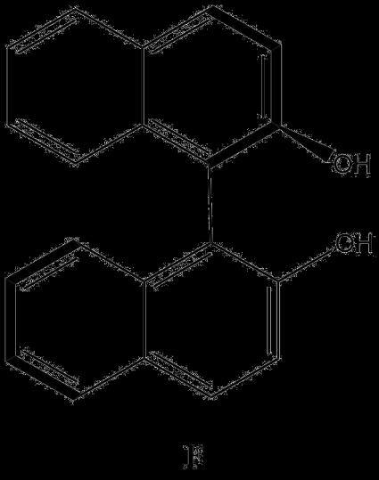 (S)-(-)-2,2'-dimetoksi-1,1'-binaftalen (A), (R)-(+)-2,2 '-dimetoksi-1,1'-binaftalen (B), (R)-(+)-1,1'-binaftil-2,2'-diamin (C), (R)-(-)-1,1'-binaftil-2,2'- diilhidrogenfosfat (D), (S)-(-)-2,2'-bis