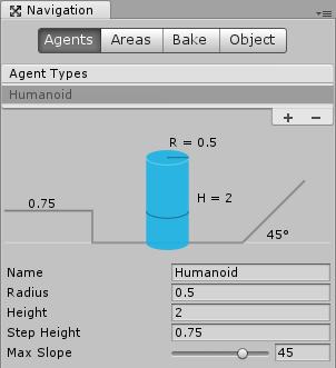 U Unity-ju, NavMesh baking se upravlja preko Navigation