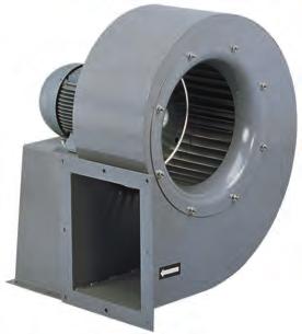Serija CM(B/T) CMT serija 1 Centrifugalni ventilatori sa jednim usisom, za kontinualni rad na 150ºC(1), kućište od čelika zaštićeno od korozije nanosom epoksi i poliester boje, ventilaciono kolo sa