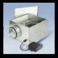 Serija SLIMBOX-CVB Niskoprofilno kućište za ventilatore, vodonepropusno, od pocinkovanog čelika, akustična i termička izolacija od melamina (M1), hemetički zatvoreno, centrifugalni ventilator sa