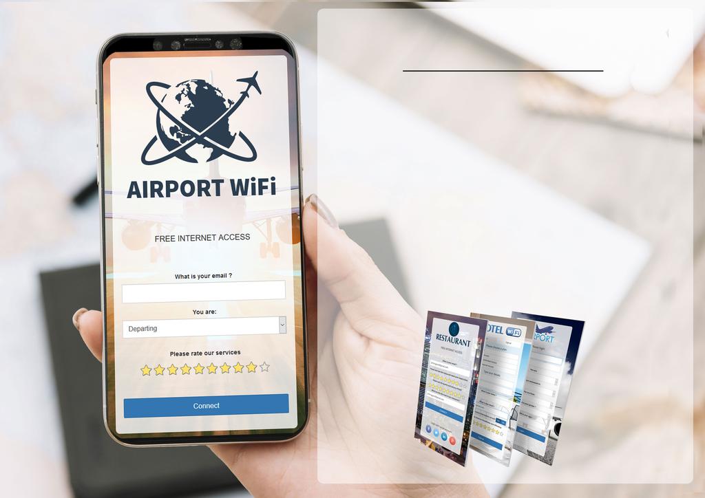 WiFi ANKETE WiFi mreža na Aerodromu je savršen kanal za prikupljanje mišljenja putnika koja se mogu upotrebiti u marketinške svrhe i za poboljšanje kvaliteta Vaše usluge.