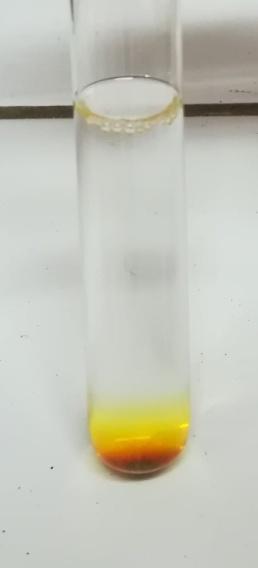 Opis ogleda: U epruvetu sipati 1 cm 3 etanola, 2 cm 3 vode, dodati jedan kristalić joda, pa sadržaj epruvete zagrevati.
