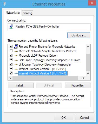 5. Kucnite Internet Protocol Version 4(TCP/ IPv4)(internetski protokol, verzija 4