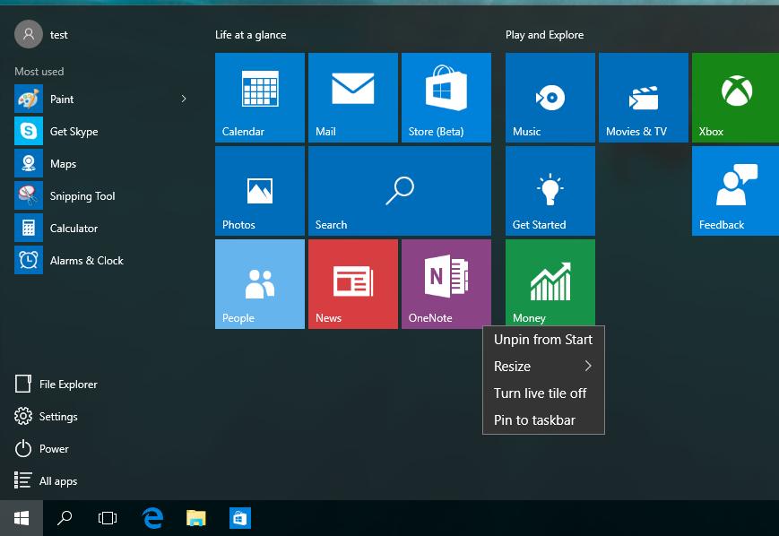 Windows aplikacije U desnom oknu izbornika Start prikazane su u obliku pločica aplikacije kojima tako možete brzo i jednostavno pristupiti.
