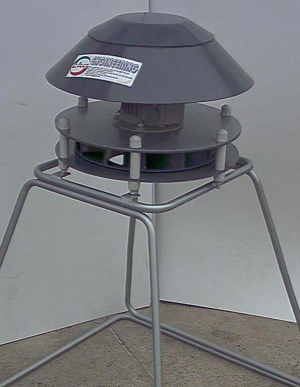 2 Plastični centrifugalni ventilator Plastični centrifugalni krovni ventilator pt [Pa] 2000 1500 1000 900 800 700