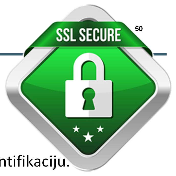 Bezbednosni protokoli SSL 50 SSL (Secure Sockets Layer) handshake protokol razvila je kompanija Netscape Communications kako bi omogućila bezbednost i privatnost prenosa podataka