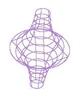 Slika 4.26. Pseudosfera 3D Wireframe Visual Style, ugao rotacije 360 stepeni Slika 4.27.