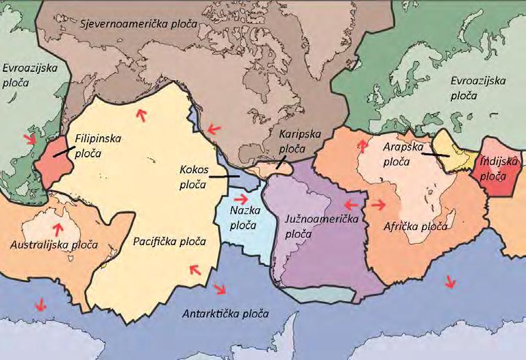 24 3.2. Tektonska aktivnost u Zemljinoj kori Tektonika ploča je geološka teorija koja objašnjava pomjeranja ploča Zemljine kore velikih razmjera.