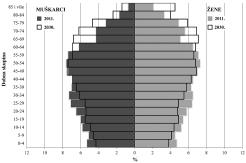 C&S_knjb_4 03.01.04 04:27 Page 541 D. ÆiviÊ, I. Turk, N. imuniê: Promjene u dobnom sastavu stanovniπtva Hrvatske... Slika 3. Usporedna piramida starosti stanovniπtva Hrvatske 2011. i 2030.