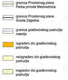 GUP-ovi grada Zagreba i Sesveta određuju namjenu, odnosno gradivi i negradivi dio urbanih naselja, dok PPGZ definira građevinska područja i određuje uvjete gradnje za ostalih 68 naselja.