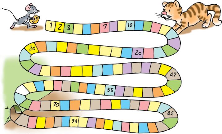6. Napiši riječima brojeve zapisane crvenom bojom u prethodnoj tablici. devetnaest, 7. Miš može pobjeći od mačke samo preko brojeva od 1 do 100.